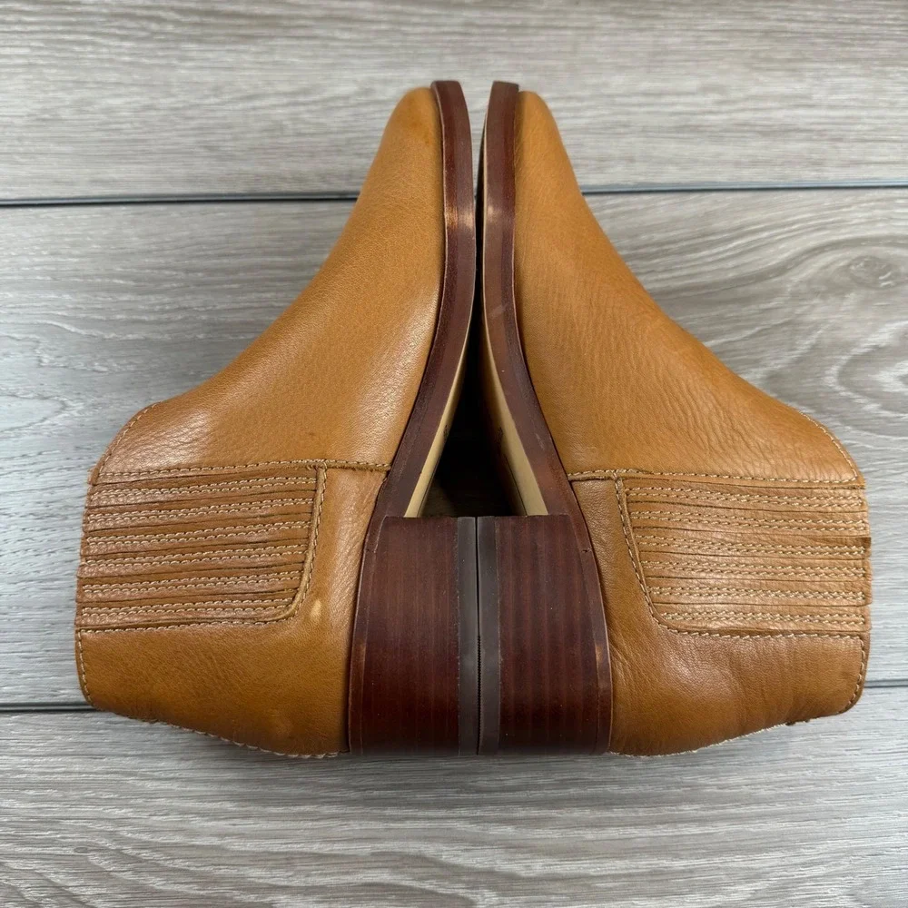 Dolce Vita Womens Ankle Boots Leather Western Elastic Gore Brown 6.5